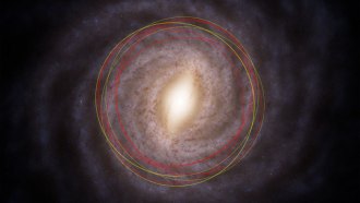 A diagram showing the orbits of the interstellar object 3I/ATLAS (a possible comet) and the sun.